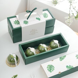 Emballage de boîte à biscuits avec logo personnalisé imprimé boîtes à biscuits recyclables en carton vert pâtisserie cuisson en gros - Product Image 1