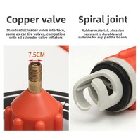 Adaptateur de pompe unisexe pour bateau gonflable, planche de surf, valve de pompe à air conventionnelle Schrader, adaptateur de valve d'air Micro Wave