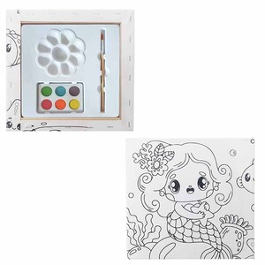 Vendita calda Pre-stampato cartone animato tela allungata pittura didattica <span class=keywords><strong>da</strong></span> <span class=keywords><strong>colorare</strong></span> Set di disegno - Product Image 3