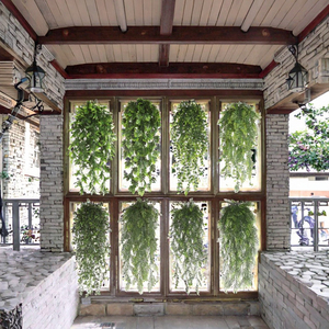 5 Ramas de Hiedra Artificial para Exteriores, <span class=keywords><strong>Plantas</strong></span> Colgantes Decorativas para el Hogar <span class=keywords><strong>con</strong></span> Plástico para Acción de Gracias - Product Image 2