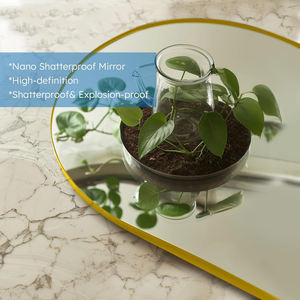 Espejo de Pared de Estilo Italiano Art Deco, Arqueado, de Cuerpo Entero, con Vidrio de 4mm/5mm/6mm, Luces LED, Marco Plateado, Ecológico, de Pie - Product Image 3