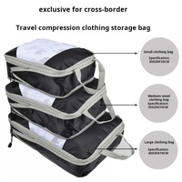 Ensemble de cubes de rangement de voyage légers et de haute qualité avec logo personnalisé, cubes de compression en maille pour vêtements et bagages
