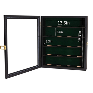 Caja <span class=keywords><strong>de</strong></span> exhibición <span class=keywords><strong>de</strong></span> madera <span class=keywords><strong>de</strong></span> béisbol, 20 soportes <span class=keywords><strong>de</strong></span> béisbol, cajas decorativas <span class=keywords><strong>de</strong></span> <span class=keywords><strong>sombra</strong></span> 3D con cerraduras para exhibición <span class=keywords><strong>de</strong></span> pelotas <span class=keywords><strong>de</strong></span> cricket - Product Image 3