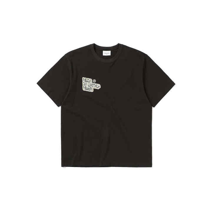 Men's Casual Hip Hop Alphabet Printed T-Shirt Breathable Compressed 300 Grams Pure Cotton Solid Pattern Model Printed T-Shirts
