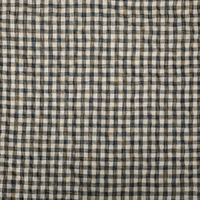 Usine En Gros Personnalisé Vérifier Conception Crêpe Black-Out Fil Teint Tissu 55% Lin 45% Coton Organique Tissé Robe Écologique