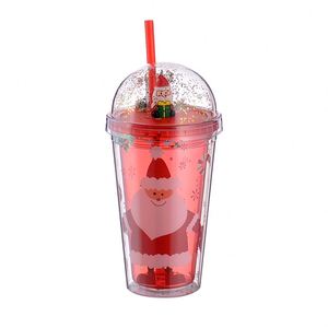 Nueva pajita de plástico doble, Serie de Navidad atractiva, regalo creativo, superventas, taza de agua - Product Image 5