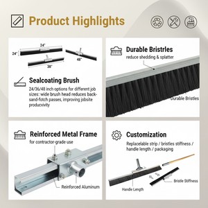 Brosse de finition pour revêtement d'étanchéité de qualité professionnelle, 36 pouces de large, pour allées en asphalte et parkings – Fournisseur d'usine OEM/ODM - Product Image 3