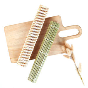 Rouleau de Sushi en Peau Verte de Bambou Rideaux de Sushi en Peau Blanche Outils Antiadhésifs Faits à la Main Vente en Gros d'Ustensiles de <span class=keywords><strong>Cuisine</strong></span> Japonais - Product Image 2