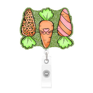 Portacredenciales Retráctil de Plástico ABS de Lujo con Diseño de Conejo Giratorio para Pascua, Ideal para Regalos de Oficina, Escuela y Festividades - Product Image 6