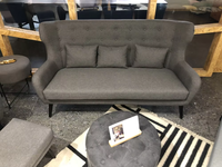 Canapé d'angle en tissu velours de style européen moderne de luxe CARLFORD, ensemble de 3 places, pour la maison, l'appartement, l'hôtel, les salons