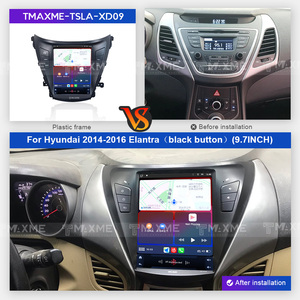 9,7 "1920*720 2.5D REPRODUCTOR DE DVD portátil para coche para Hyundai 2014-2016 Elantra (botón negro) Android 12 inalámbrico Carplay Toiuchscreen - Product Image 2