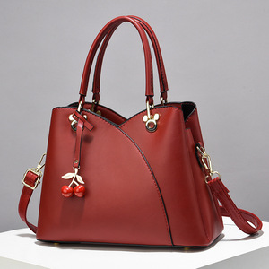 Bolso Tote Casual de Gran Capacidad para Mujer, con Cierre, Color Sólido, PU, Moderno, para Madres de Mediana Edad - Product Image 3