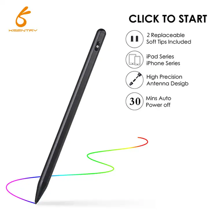 Universal Branded Custom Logo Aluminium Metall hoch empfindliches Tablet kapazitiven aktiven Stift Touch Pen für Touchscreens
