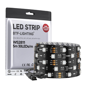 Tira de LED RGB Digital Direccionable <span class=keywords><strong>BTF</strong></span> <span class=keywords><strong>LIGHTING</strong></span> de 3 Leds, Controlable, DC12V, Ip20, Ip30, Regulable, Color de Ensueño, Ws2811 - Product Image 6