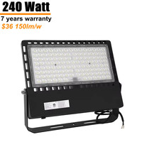 Projecteur LED industriel 300W 240W 200W avec capteur photocellule, certifié ETL CETL SAA CE ROHS, 100-277 Volts, IP66, éclairage extérieur intelligent