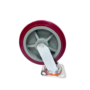 Industrielle TPR-Räder für Trolley-Hochleistungs-Verriegelung rollen Schwenk platten rollen mit hohem Druck widerstand und Tragfähigkeit - Product Image 3