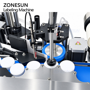 ZONESUN ZS-TB700D Étiqueteuse automatique à double tête pour bouteilles et bocaux ronds, machine d'étiquetage latéral enveloppant, pour surfaces plates supérieures et inférieures - Product Image 4