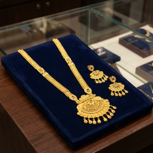 Juego de Joyería Largo de Latón Relleno de Oro de 14K, 18K, 24K, con Micrones de Oro, para Venta al por Mayor, Collares Tradicionales y de Boda - Product Image 3