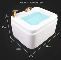 Bol de pédicure en acrylique blanc d'approvisionnement d'usine pour salon de manucure pour massage des pieds bassin de bain Spa meubles de Salon de beauté