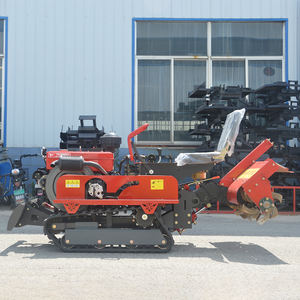 Mini-Bodenfräse auf Gummiketten, Kleiner Ackerschlepper für den Garten, Raupenkultivator mit Pflug - Product Image 5