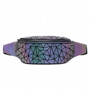 Free Sample New Handmade <b>Large</b> Fashion Trendy Leather Waterproof Reflective Waist Beltbag for Women - Product Image 3