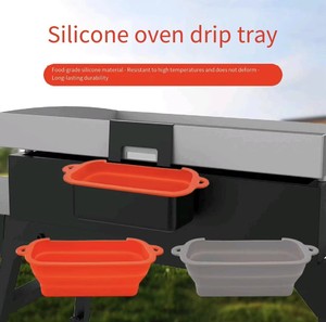 Boîte à huile pliable en silicone - Outil de barbecue résistant à la chaleur avec long manche, design moderne, facile à nettoyer pour l'extérieur, la maison et la cuisine - Product Image 5