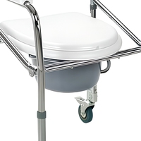 AndCare Commode de chevet en acier, capacité 100 kg, pour personnes âgées et handicapées - Fournitures de thérapie de réadaptation