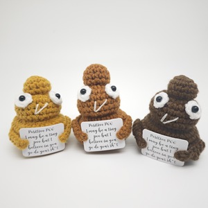 Muñecos <span class=keywords><strong>de</strong></span> ganchillo hechos a mano <span class=keywords><strong>de</strong></span> pepino encurvado y patata, <span class=keywords><strong>de</strong></span> apoyo emocional, con tarjeta positiva - Product Image 3