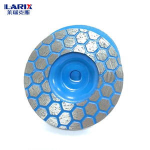LARIX Custom 45mm Diamond+Metal Cup Grinding Wheel with Football-Net Segment for Tile and Ceramic Fine Abrasive - Product Image 4