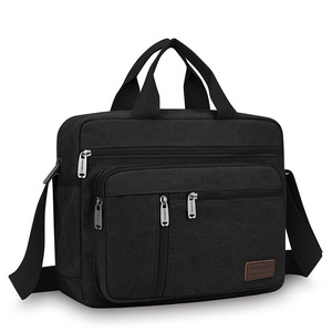 Washed Canvas Single Shoulder Portable <b>Men</b> Laptop <b>Bag</b> Large Capacity Simple Casual Crossbody Messenger <b>Bag</b> - Product Image 2