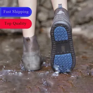 미끄럼 방지 비 실리콘 보호 부츠 재사용 가능한 보호대 어린이 미끄럼 방지 방수 신발 커버