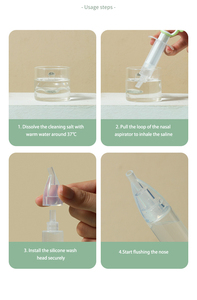 Tubo de enjuague Nasal de silicona Manual <span class=keywords><strong>Koala</strong></span> bebé nariz jeringa lavadora PP bolsa irrigador Nasal para adulto chico PC Logo cuidado de la nariz - Product Image 2