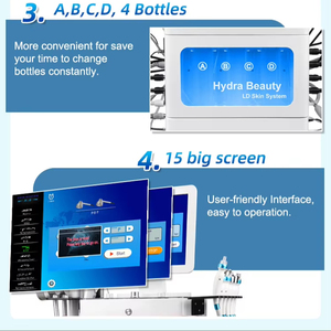 Hydrafacial le plus populaire, traitement du visage H2O2 14 en 1, machine multifonctionnelle anti-âge pour la peau VY-8053Platinum Facial 14 en 1 Hydr - Product Image 5