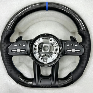 Cuero de fibra de carbono para volante <span class=keywords><strong>Mercedes</strong></span> Benz W117 W218 W222 W212 C63 W176 Cls W204 W205 Gle 2024 W447 Cla <span class=keywords><strong>Amg</strong></span> W213 W211 - Product Image 5