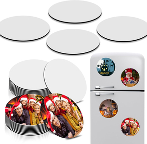 Magneti Personalizzabili Rotondi Ecologici in MDF per Sublimazione, Magneti per Frigorifero con Foto Personalizzate - Product Image 1