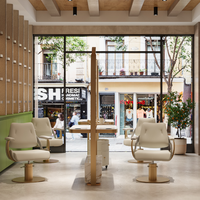 Mobilier de Salon de Coiffure Personnalisé : Solution Complète pour l'Aménagement de Salon avec Éclairage LED, Poste de Coiffage de Luxe, Écologique et Robuste
