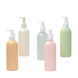 Bouteille vide ronde standard de 250 ml en PET de 25 g avec <span class=keywords><strong>pompe</strong></span> à pression <span class=keywords><strong>pour</strong></span> savon et shampoing, 24 dents, 5 couleurs au choix - Product Image 4
