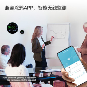 Moniteur intelligent de qualité de l'air Moes, capteur de température et d'humidité Co2 avec écran Oled pour une utilisation à la maison ou au bureau - Product Image 4