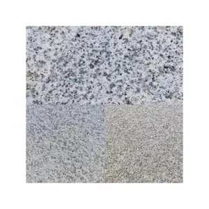 Cheap light gray granite G603 floor paving stone flamed lychee surface sesame black marble