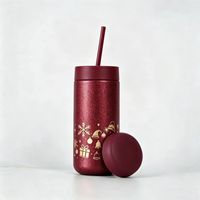 Superbes décorations de boîtes cadeaux de Noël personnalisées avec logo, gourdes isothermes sportives en acier inoxydable, vente en gros, 16 oz