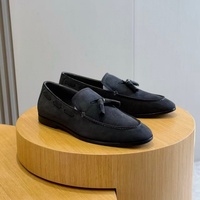 Mocassins en cuir de vachette pour hommes de style designer de haute qualité, chaussures habillées à enfiler, chaussures décontractées confortables pour le quotidien et les affaires