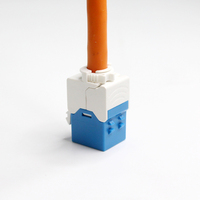 Module réseau non blindé Cat 6A RJ45 UTP Keystone sans outil avec gestionnaire de câbles pour réseaux de télécommunications