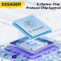 ESSAGER Série ES-X56 60W 100W Câble d'absorption magnétique à charge rapide Cordon USB C vers USB C