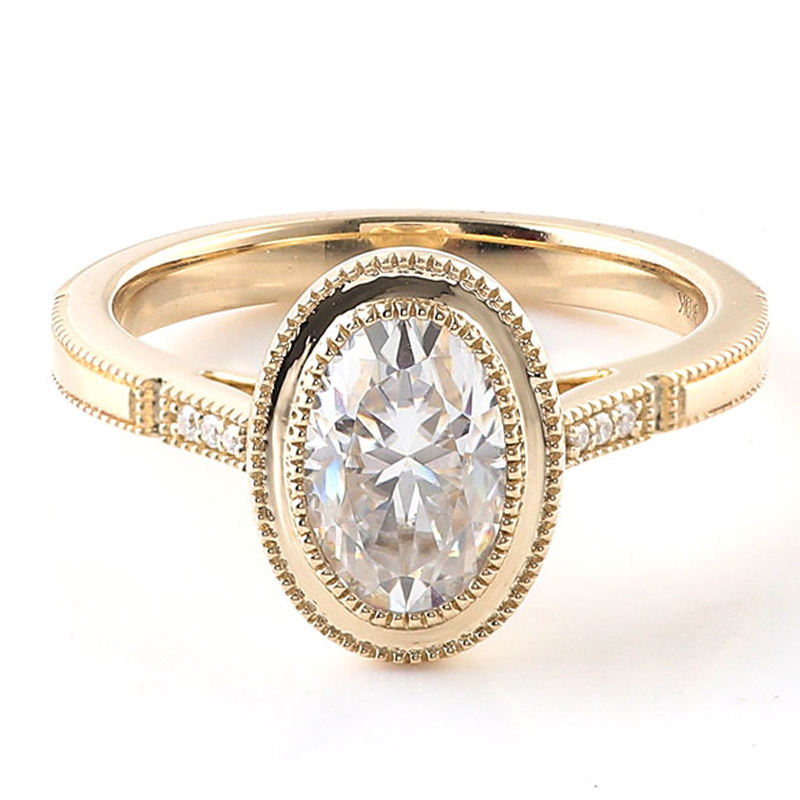 แหวนเพชรแล็บทองแท้ 14k