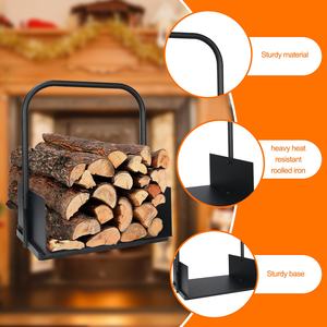 Almacenamiento <span class=keywords><strong>de</strong></span> <span class=keywords><strong>leña</strong></span> <span class=keywords><strong>Chimenea</strong></span> Registro Soporte <span class=keywords><strong>de</strong></span> metal Estante <span class=keywords><strong>de</strong></span> madera negro <span class=keywords><strong>para</strong></span> exteriores - Product Image 4