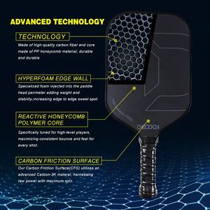 Nouvelle technologie dynamique <span class=keywords><strong>Fusion</strong></span> Core Pickleball <span class=keywords><strong>Paddle</strong></span> 16mm d'épaisseur Stable et Durable avec PP Honeycomb Core Pickleball - Product Image 4