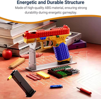 EPT Kit de Modelo de Pistola de Juguete de Bloques de Construcción DIY, Lanza Bloques, Juguete de Montaje y Exhibición, Regalo para Niños de 6+ Años