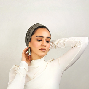 Turbante fácil de atar, ahorro de tiempo, moño bajo y nudo superior, plisado frontal, plisado cruzado, turbante de estilo Simple, Hijab, tocado musulmán - Product Image 5
