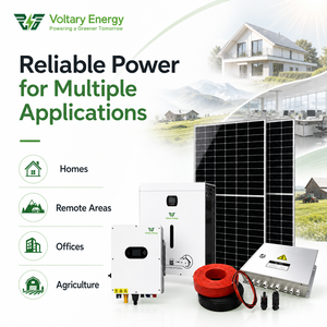 Kit solaire complet hors réseau 10 kW monocristallin en silicium MPPT avec batterie lithium-ion pour système d'alimentation domestique - Product Image 1