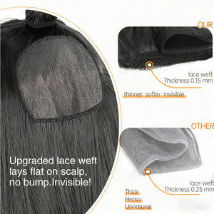 Extensiones de Cabello Sintético con Clip, Ondulado Natural, Largo, <span class=keywords><strong>Sin</strong></span> Costuras, para Cabello Brasileño, Venta al Por Mayor OEM/ODM - Product Image 2